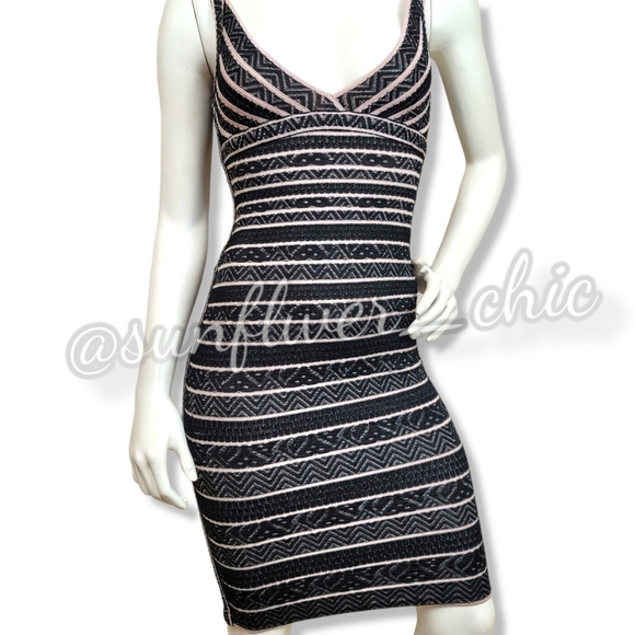 Herve Leger/Max Azria Lace Textured Bandage Dress - Picture 9 of 16